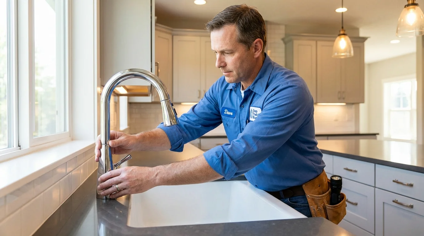 Kitchen faucet installation by Johns Plumbing LLC in Jericho